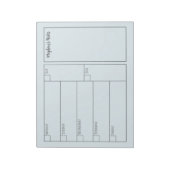 Moderne Eenvoudige Minimalistische Wekelijkse Plan Notitieblok (Linkerzijde)