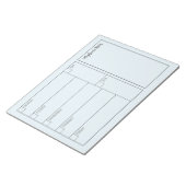 Moderne Eenvoudige Minimalistische Wekelijkse Plan Notitieblok (Schuin)