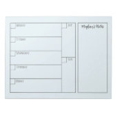 Moderne Eenvoudige Minimalistische Wekelijkse Plan Notitieblok (Voorkant)