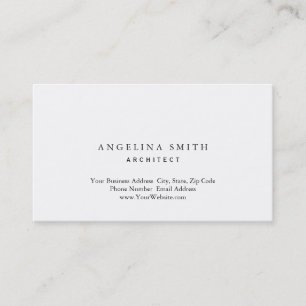 Moderne eenvoudige minimalistische witte professio visitekaartje