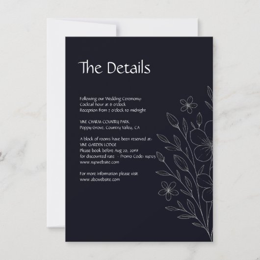 Moderne eenvoudige minimalistische zwart-witte blo save the date (Voorkant)