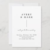 Moderne eenvoudige minimalistische zwarte en witte kaart (Voorkant)