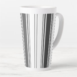 Moderne eenvoudige minimalistische zwarte en witte latte mok