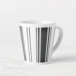 Moderne eenvoudige minimalistische zwarte en witte latte mok