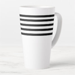 Moderne eenvoudige minimalistische zwarte en witte latte mok