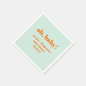 Moderne Eenvoudige Mint Sinaasappel Baby shower Aa Servet (Hoek)