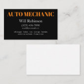 Moderne Eenvoudige Mobiele Auto Mechanic Visitekaartje (Voorkant / Achterkant)