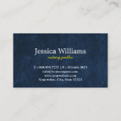 Moderne, eenvoudige mobiele, openbare legant scrip visitekaartje (Achterkant)