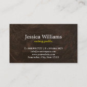 Moderne, eenvoudige mobiele, openbare legant scrip visitekaartje (Achterkant)