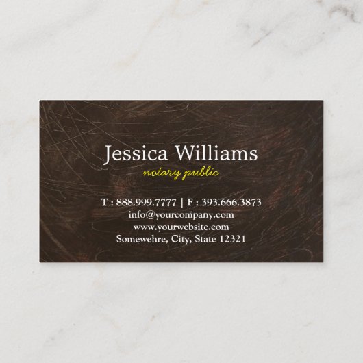 Moderne, eenvoudige mobiele, openbare legant scrip visitekaartje (Achterkant)