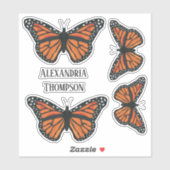 Moderne eenvoudige monarch Butterflies Garden Inse Sticker (Vel)