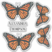 Moderne eenvoudige monarch Butterflies Garden Inse Sticker (Voorkant)