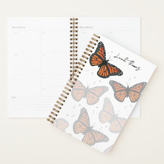 Moderne eenvoudige monoarch Butterflies elegant sc Planner (Display)