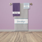 Moderne eenvoudige monogram bad handdoek