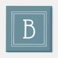 Moderne Eenvoudige Monogram Beginletter Turquoise