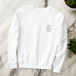 Moderne Eenvoudige Monogram Beste Papa Ooit Typogr Geborduurde Sweater<br><div class="desc">Moderne eenvoudige letter monogrammen op de voorkant en nek.</div>