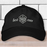 Moderne Eenvoudige Monogram Beste Vader Ooit Geborduurde Pet<br><div class="desc">Beste papa ooit eenvoudige typografie.</div>