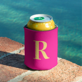 Moderne eenvoudige monogram blikjeskoeler