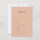 Moderne Eenvoudige Monogram Blush Mix & Match Brui RSVP Kaartje (Voorkant)