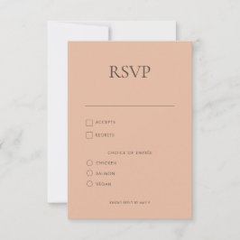 Moderne Eenvoudige Monogram Blush Mix & Match Brui RSVP Kaartje