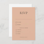 Moderne Eenvoudige Monogram Blush Mix & Match Brui RSVP Kaartje (Voorkant / Achterkant)
