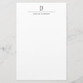 Moderne eenvoudige monogram briefpapier (Voorkant)