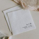 Moderne Eenvoudige Monogram Bruiloft Servetten<br><div class="desc">Dit is een modern minimalistisch bruiloft servet ontwerp. Alle tekst en alle lettertype- en achtergrondkleuren bewerken. // Voor overeenkomende items, bezoek dan het "HARLOW" collectie in de Sincerely By Nicole Zazzle winkel. * Als u van dit ontwerp houdt maar het niet beschikbaar voor iets ziet u zoekt, gelieve te contacteren...</div>