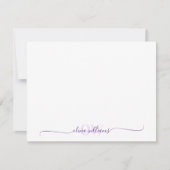 Moderne Eenvoudige monogram Elegant Script Name Notitiekaartje (Voorkant)