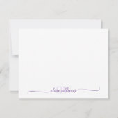 Moderne Eenvoudige monogram Elegant Script Name Notitiekaartje (Achterkant)