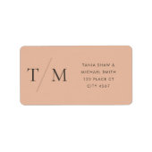 Moderne eenvoudige monogram, gemengde mix en lucif etiket (Voorkant)