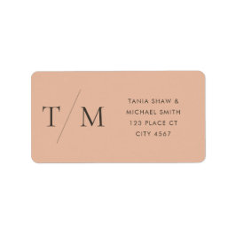 Moderne eenvoudige monogram, gemengde mix en lucif etiket