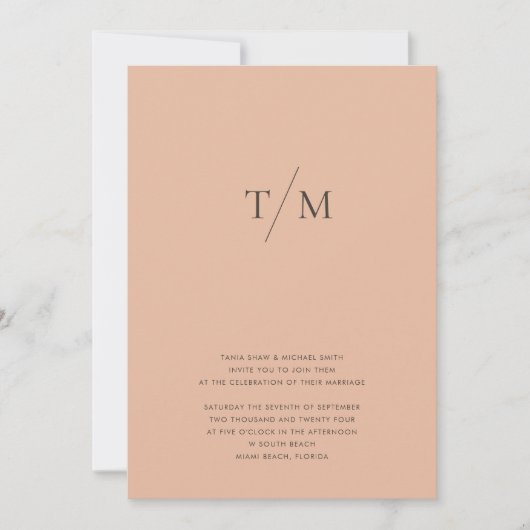 Moderne eenvoudige monogram, gemengde mix en lucif kaart (Voorkant)