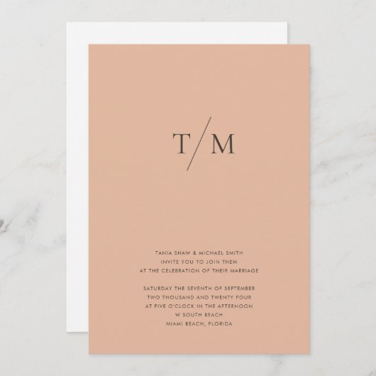 Moderne eenvoudige monogram, gemengde mix en lucif kaart (Voorkant / Achterkant)