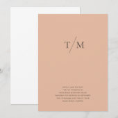Moderne eenvoudige monogram, gemengde mix en lucif save the date (Voorkant / Achterkant)