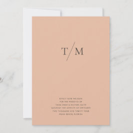 Moderne eenvoudige monogram, gemengde mix en lucif save the date