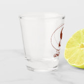 Moderne Eenvoudige Monogram Groomsmen Gift Bruilof Shot Glas (Links)