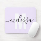 Moderne eenvoudige monogram handschrift muismat (Met muis)