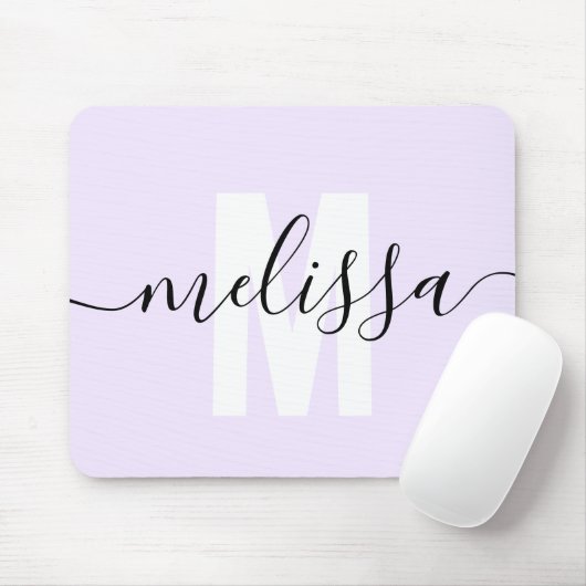 Moderne eenvoudige monogram handschrift muismat (Met muis)