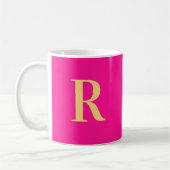 Moderne eenvoudige monogram koffiemok (Links)