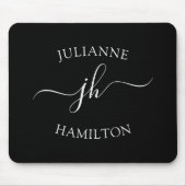 Moderne eenvoudige monogram muismat (Voorkant)