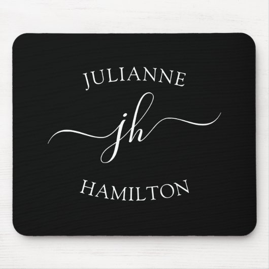 Moderne eenvoudige monogram muismat (Voorkant)