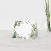 Moderne Eenvoudige Monogram Naam Kerstvakantie Bedankkaart (Achterkant)