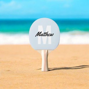 Moderne eenvoudige monogram naam minimalistisch tafeltennisbatje