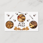 Moderne Eenvoudige Monogram Professionele Bakkerij Visitekaartje (Voorkant)