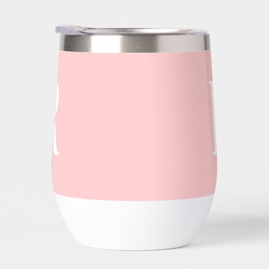 Moderne Eenvoudige Monogram Roze (Rechts)
