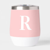 Moderne Eenvoudige Monogram Roze (Voorkant)