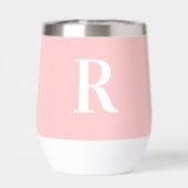 Moderne Eenvoudige Monogram Roze (Achterkant)
