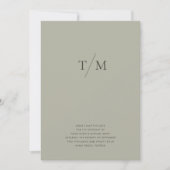 Moderne eenvoudige monogram Sage Mix & Match Wedde Save The Date (Voorkant)