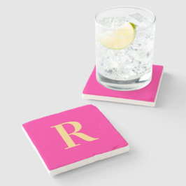 Moderne eenvoudige monogram stenen onderzetter