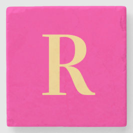 Moderne eenvoudige monogram stenen onderzetter